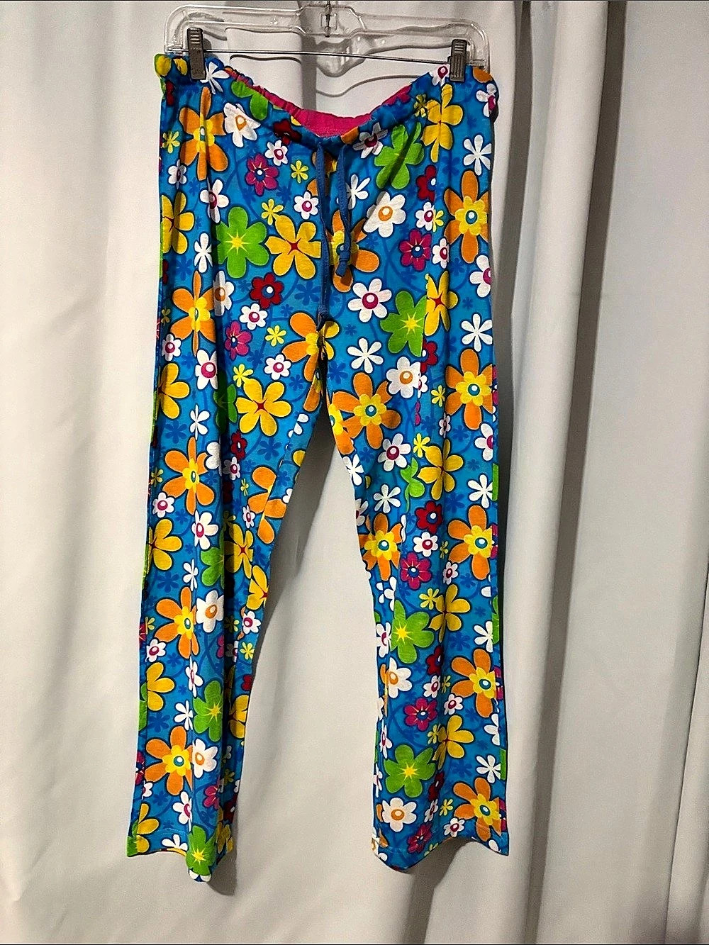 Cotton On Floral Lounge Leggings in Blue Size Large
